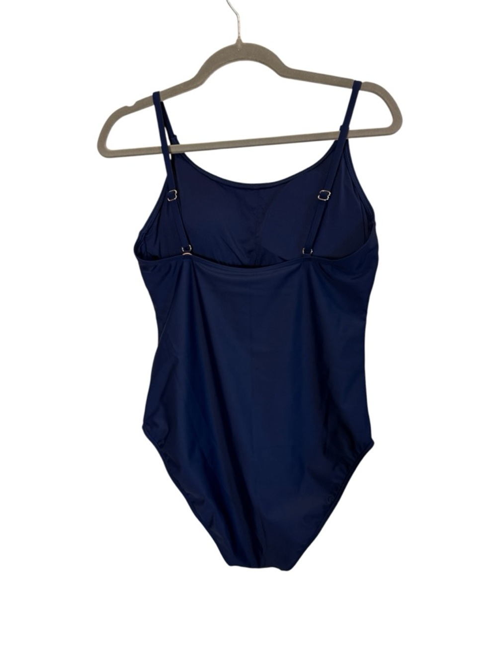 Quince Women’s Navy Blue Italian Cami One-Piece Swimsuit Sz L - Picture 2 of 4